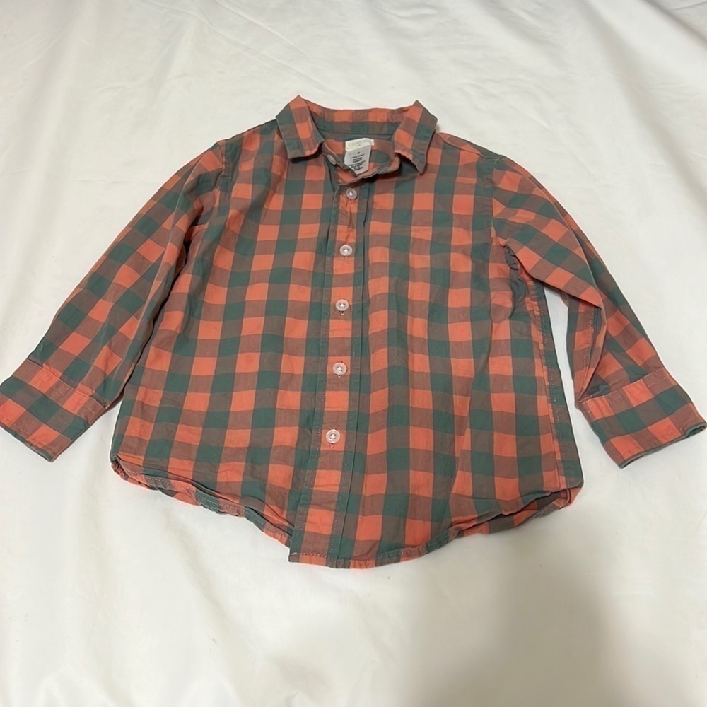 J.CREW Crewcuts Long Sleeve Button Down Collared Shirt Size 2